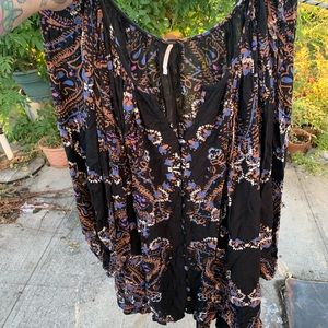 FREE PEOPLE FLOWY BUTTON UP DRESS